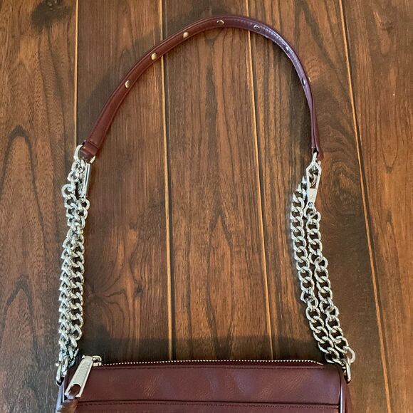 Rebecca Minkoff - Burgundy - Leather MAC Crossbody/Shoulder Bag - Picture 9 of 11